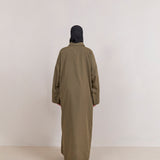 Khaki Maxi Shirt Dress