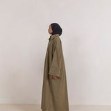 Khaki Maxi Shirt Dress