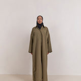Khaki Maxi Shirt Dress