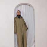 Khaki Maxi Shirt Dress