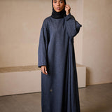 PRE-ORDER Classic Blends Closed Abaya - Denim Blue