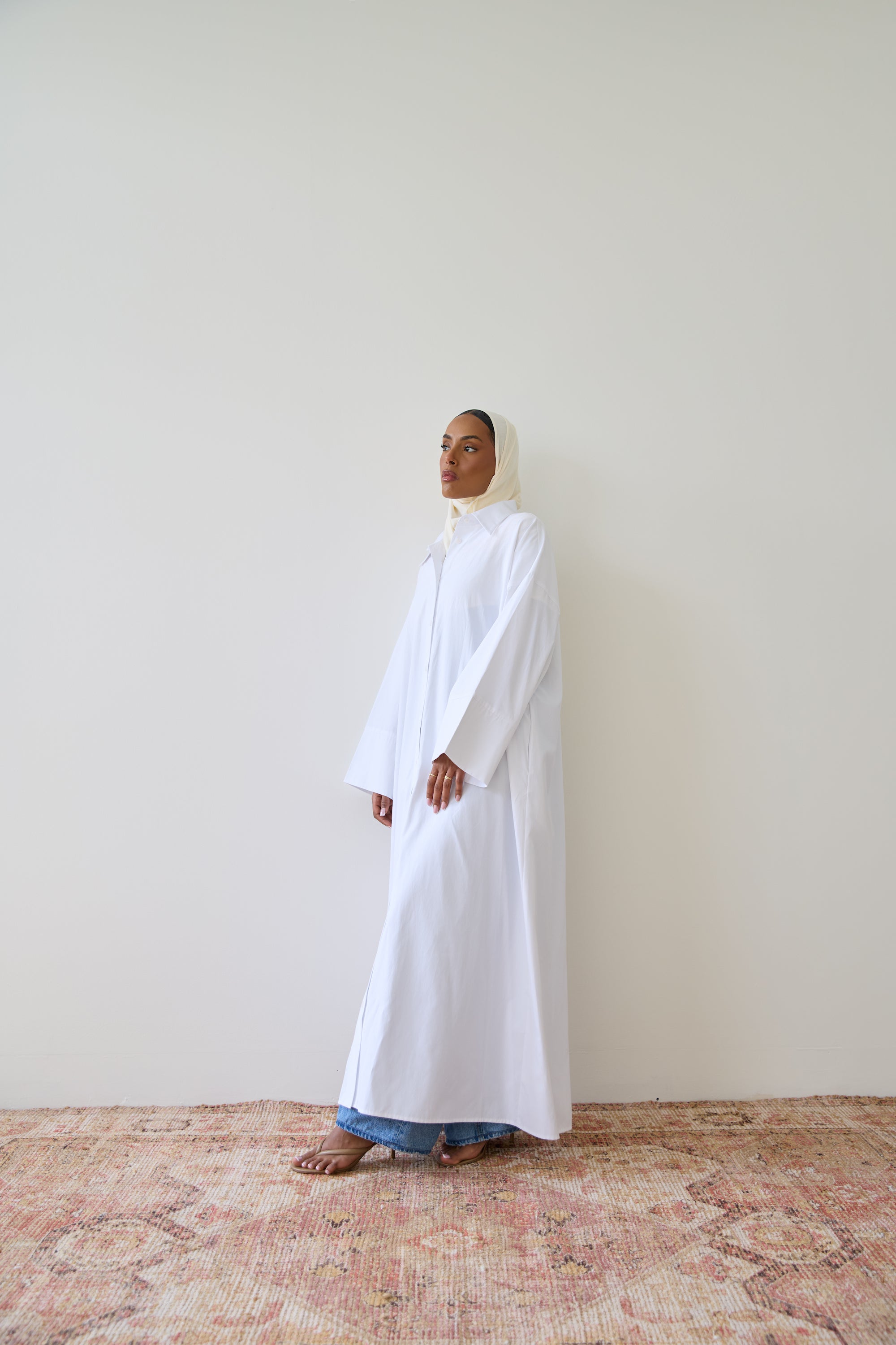 Porcelain White Shirt Dress