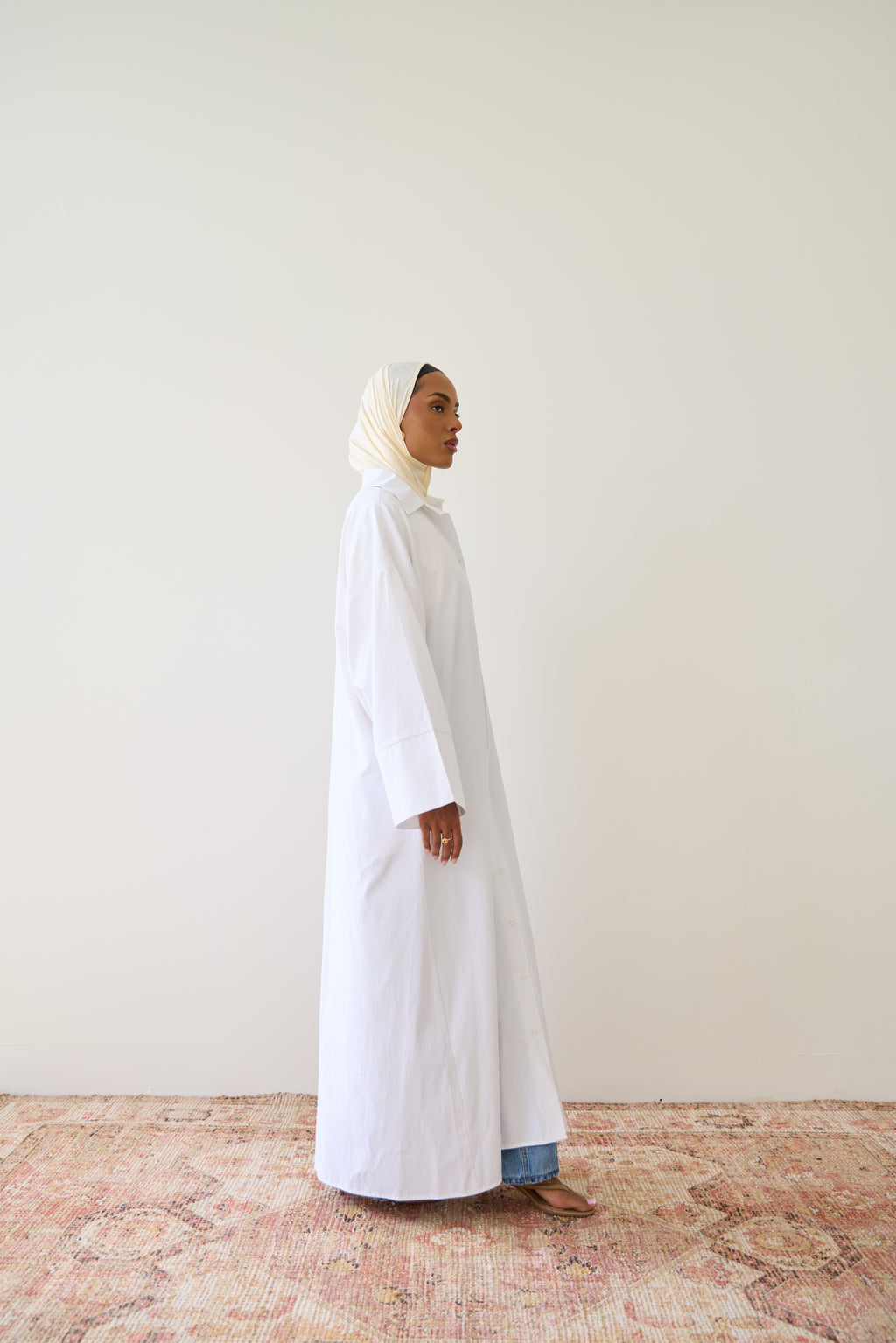 Porcelain White Shirt Dress