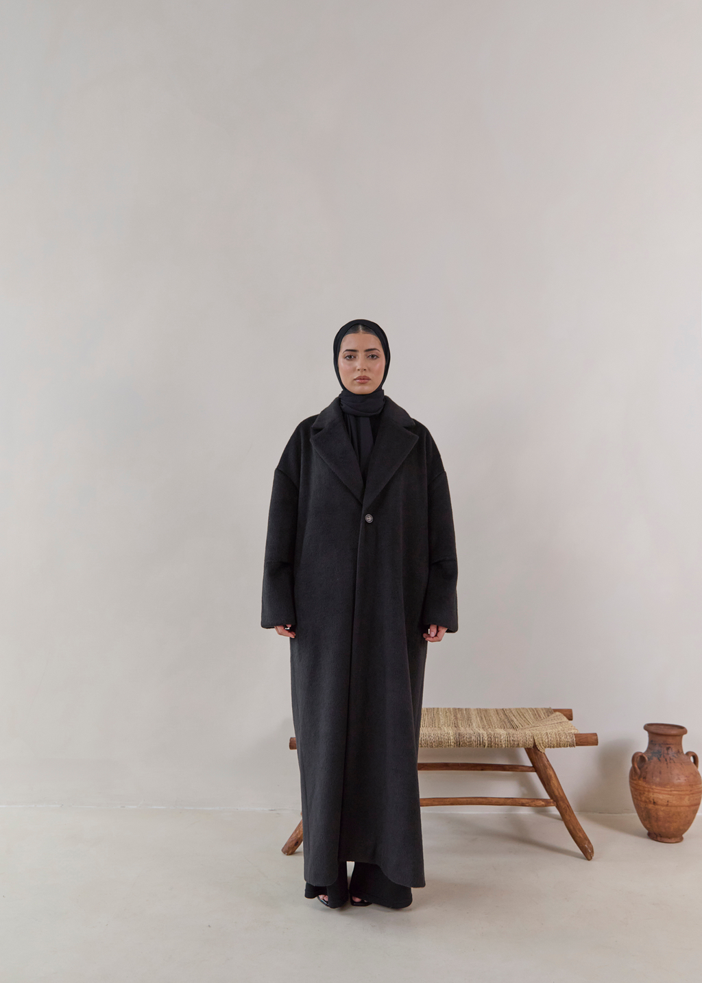 Midnight Noir Abaya Coat