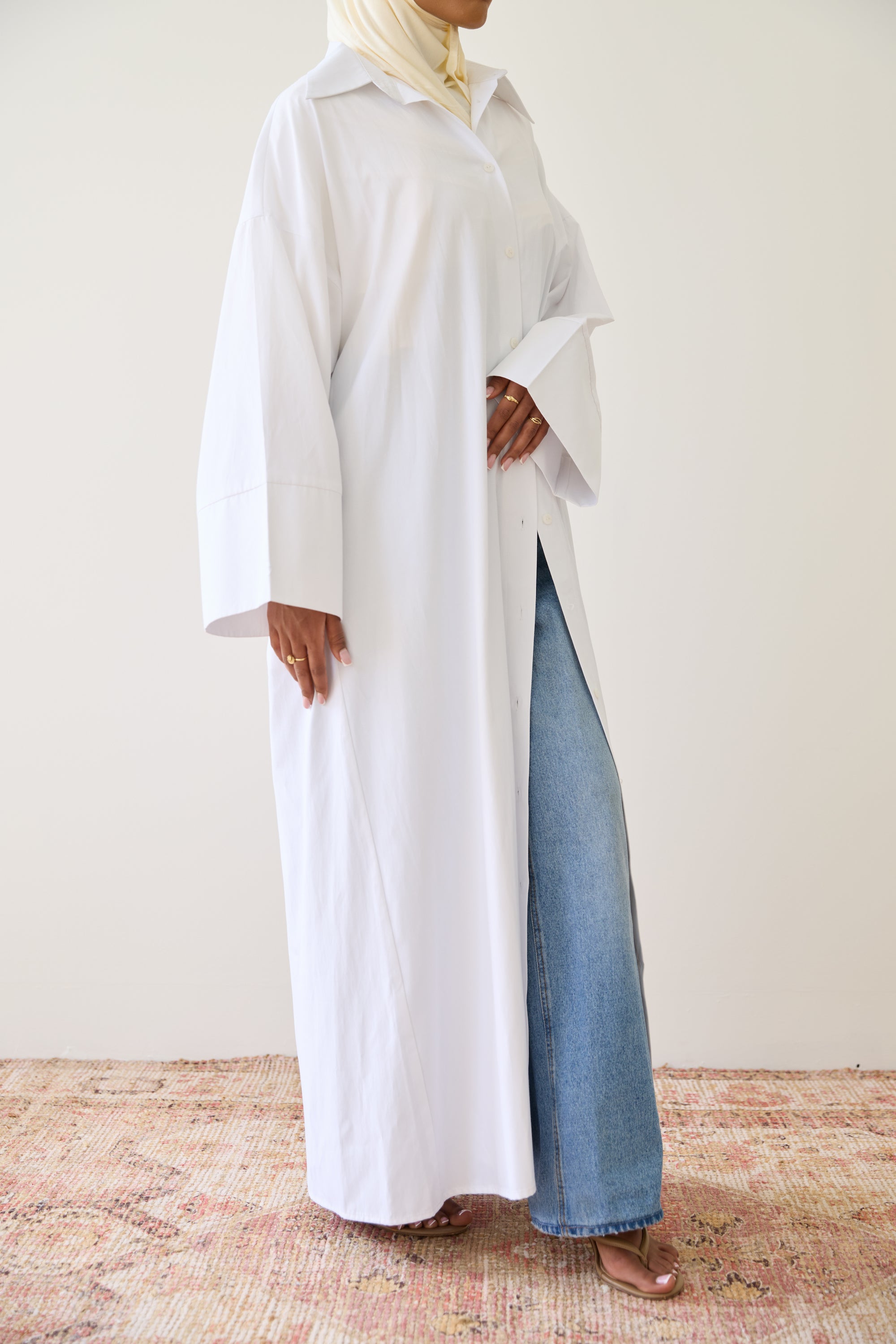 Porcelain White Shirt Dress