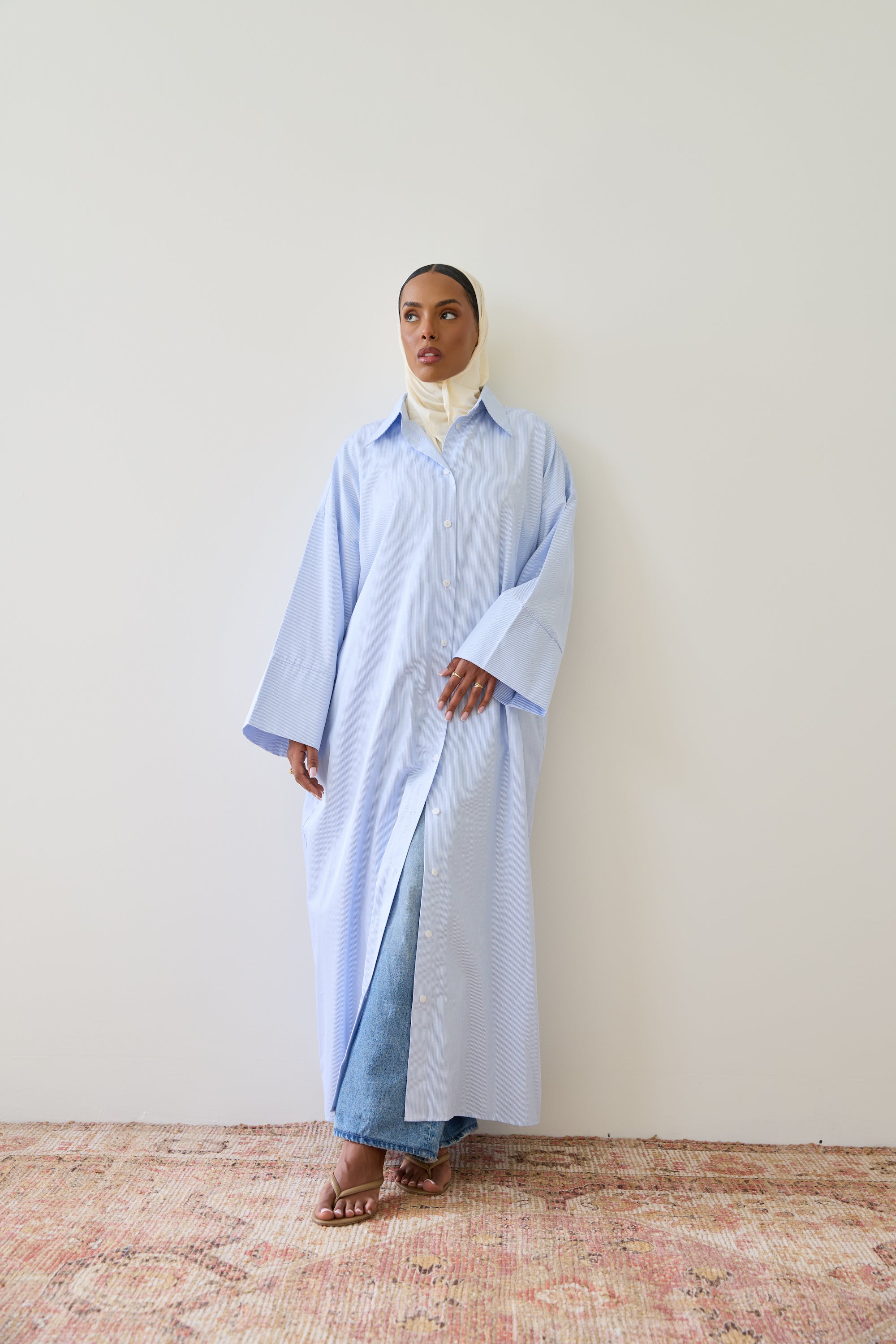 Cloud Blue Shirt Dress