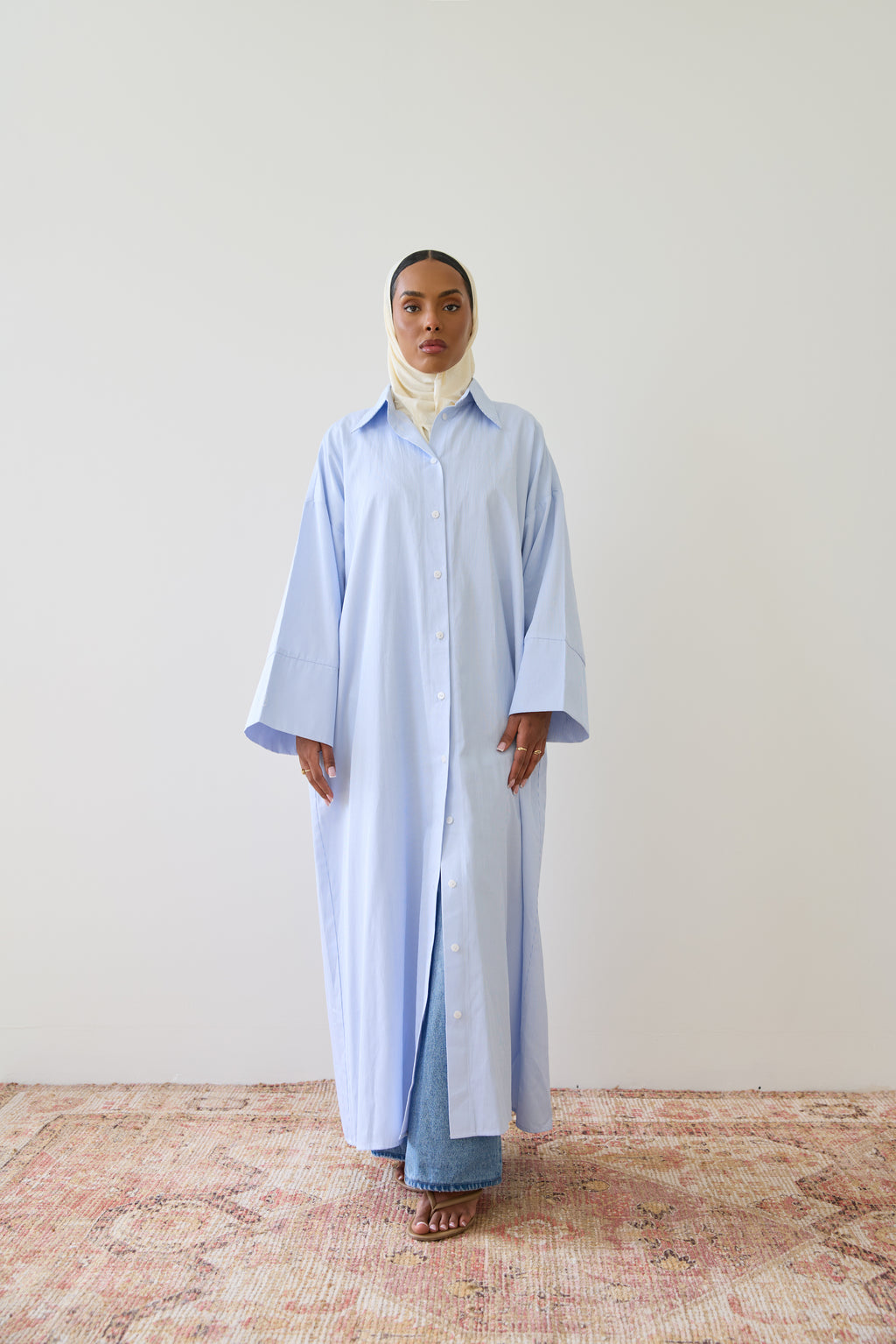 Cloud Blue Shirt Dress