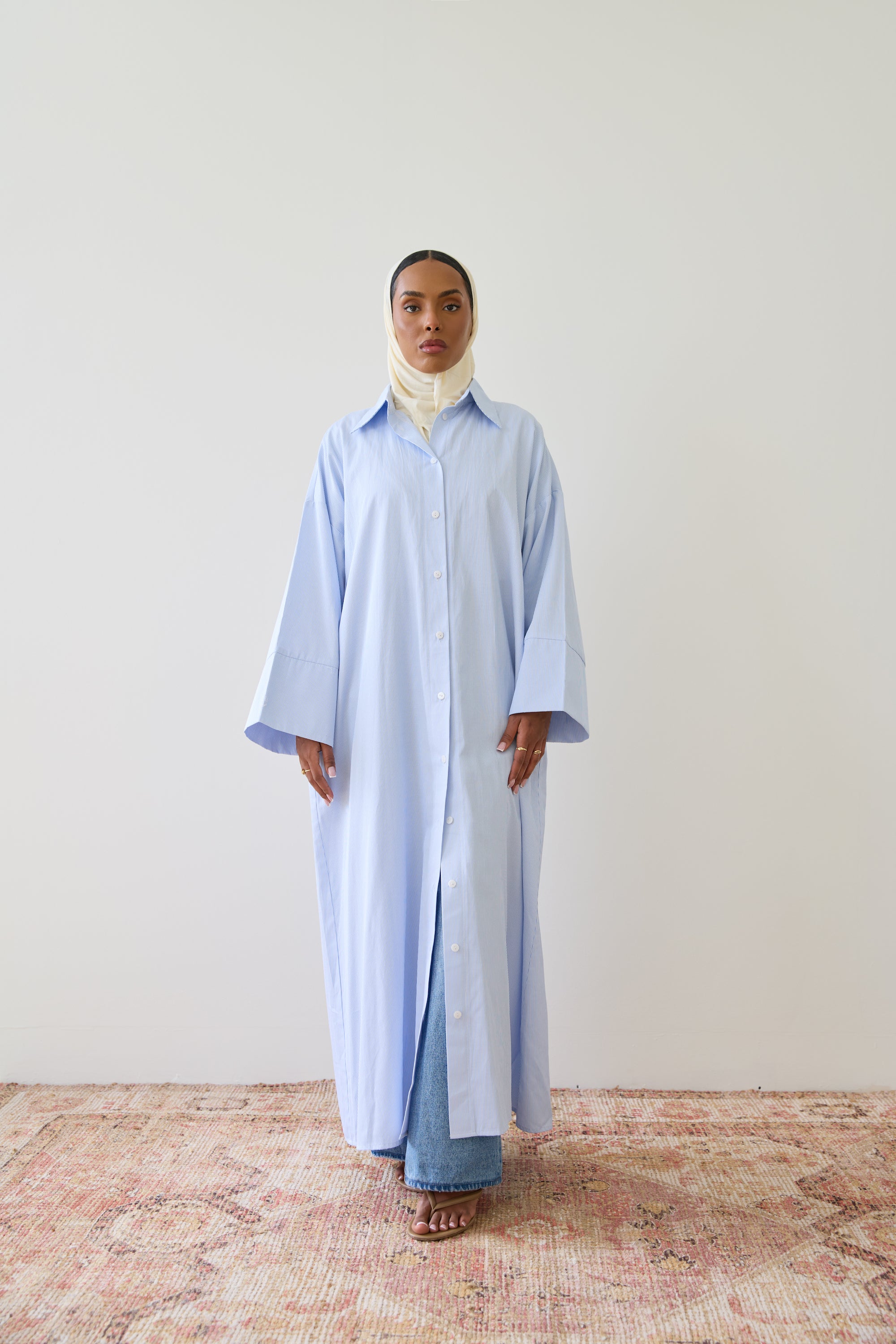 Cloud Blue Shirt Dress