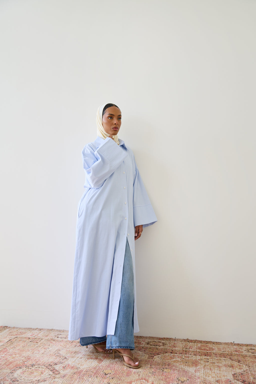 Cloud Blue Shirt Dress