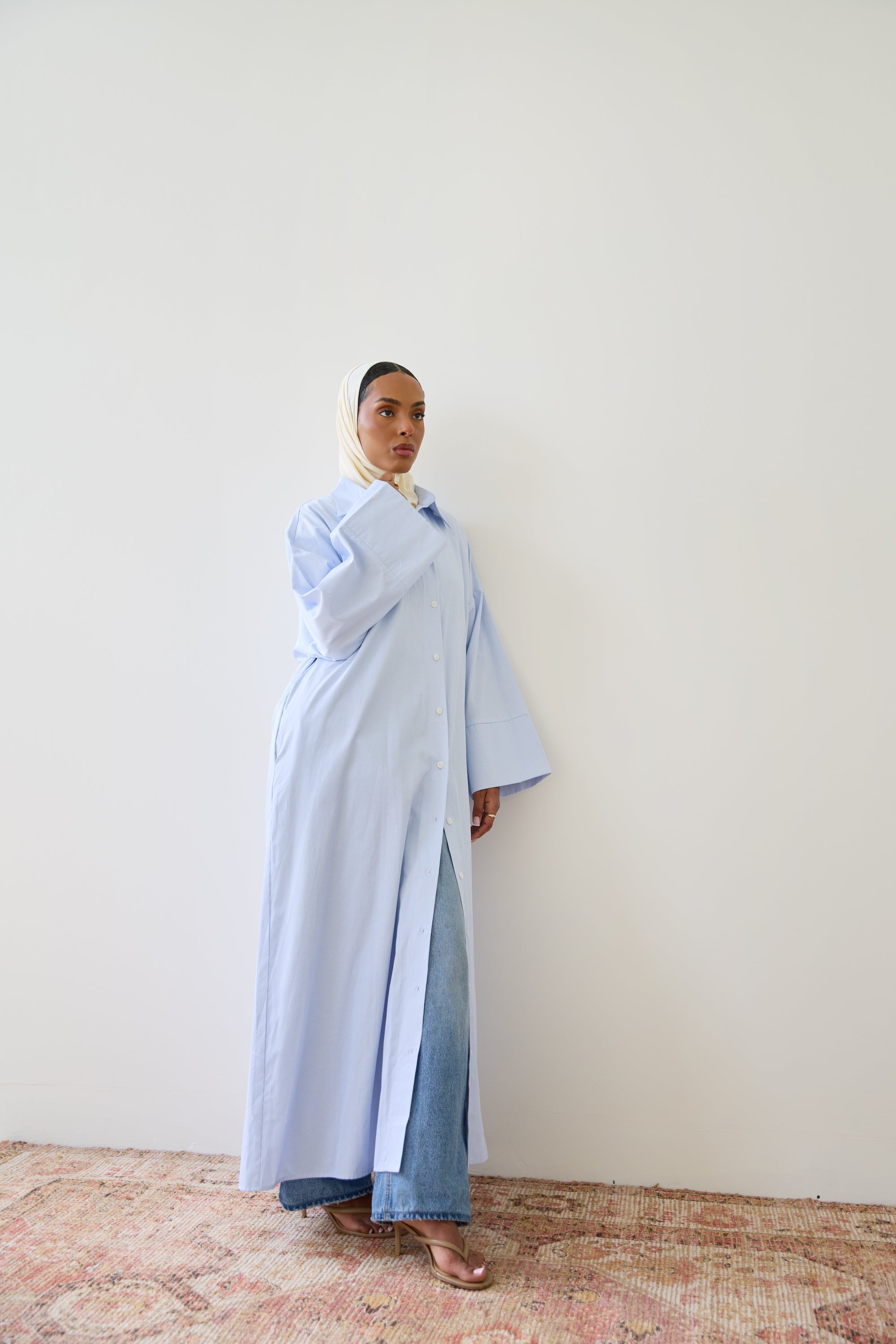 Cloud Blue Shirt Dress