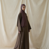 Classic Blends Closed Abaya - Walnut Brown