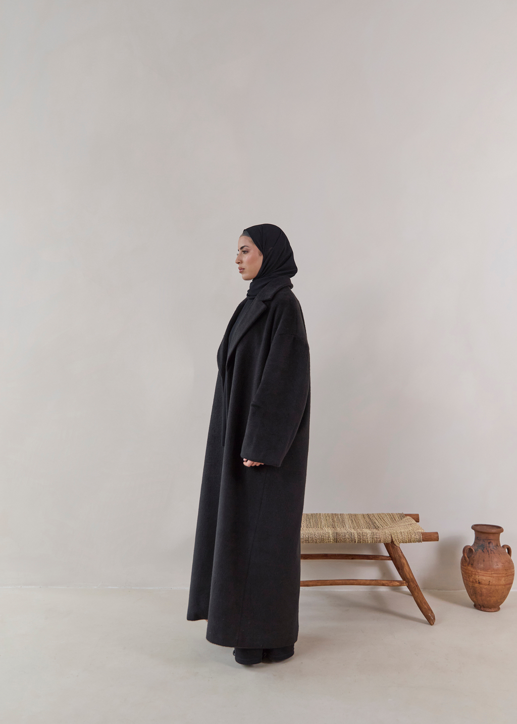 Midnight Noir Abaya Coat