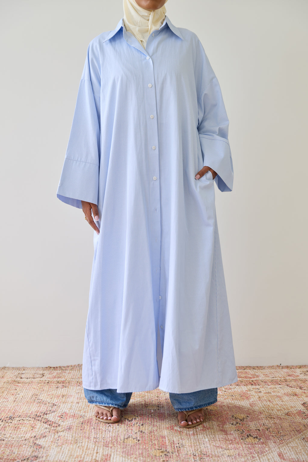 Cloud Blue Shirt Dress