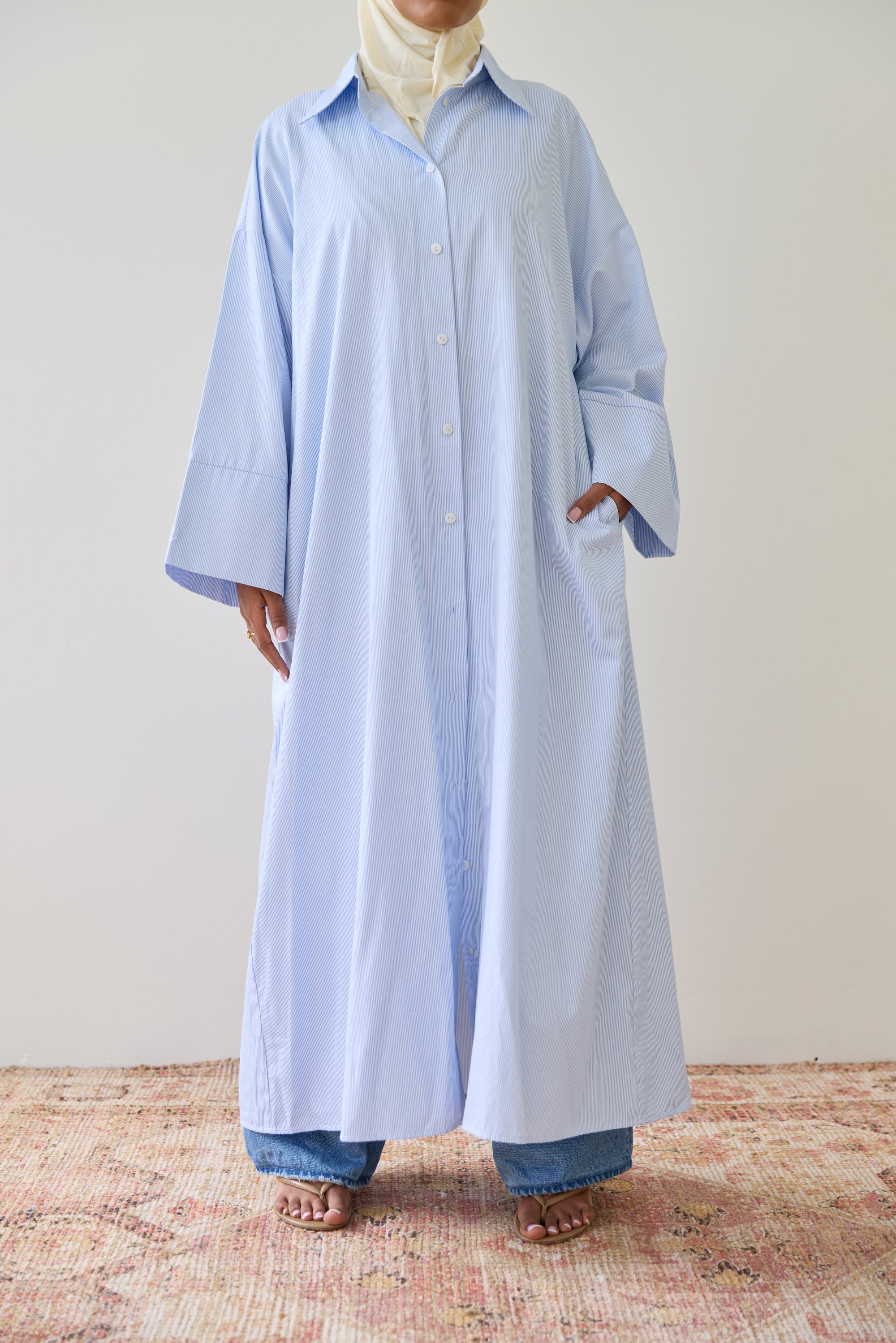 Cloud Blue Shirt Dress