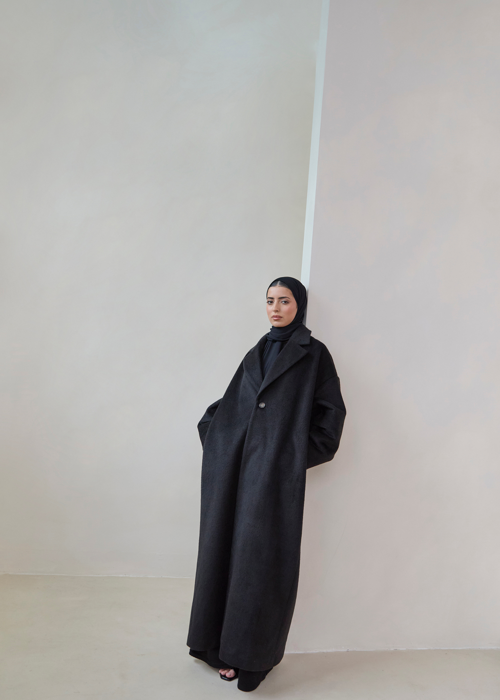 Midnight Noir Abaya Coat