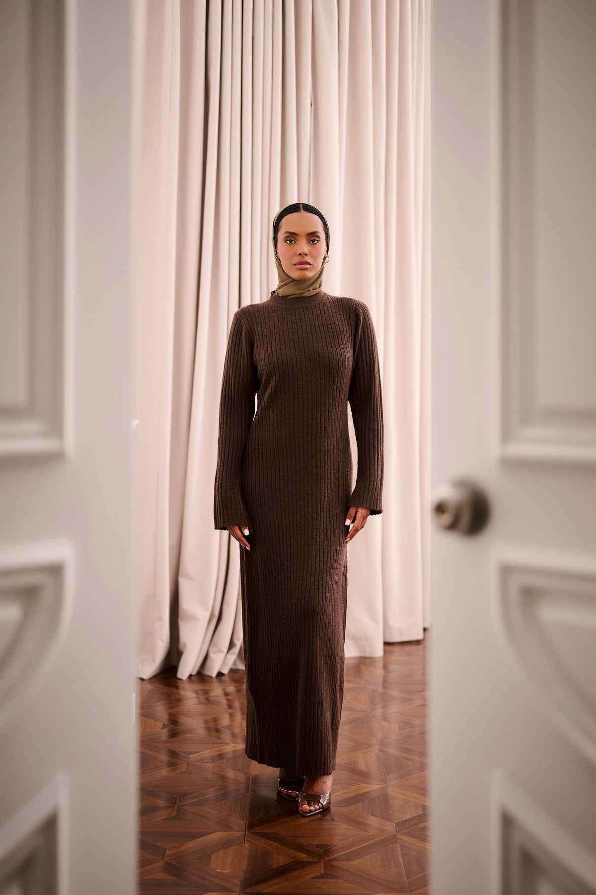 Umber Cacao Knit Dress
