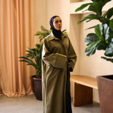 Khaki Maxi Shirt Dress