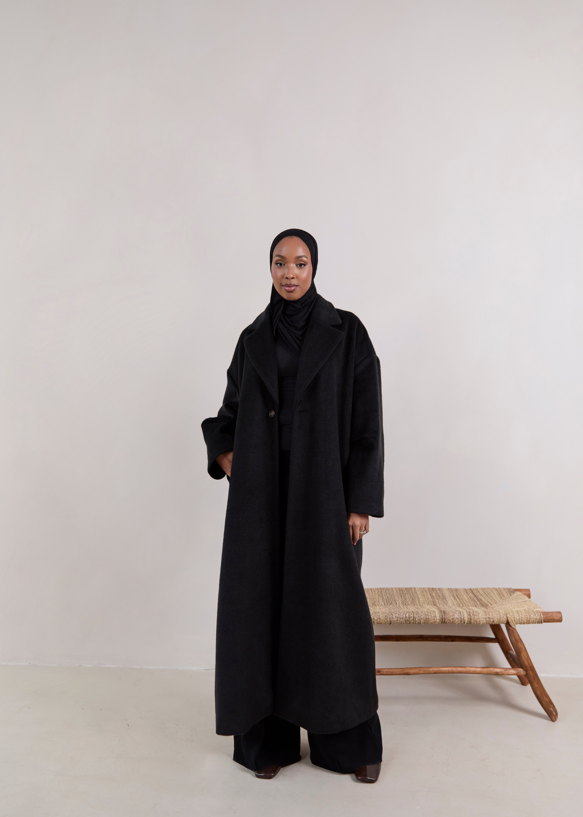 Midnight Noir Abaya Coat