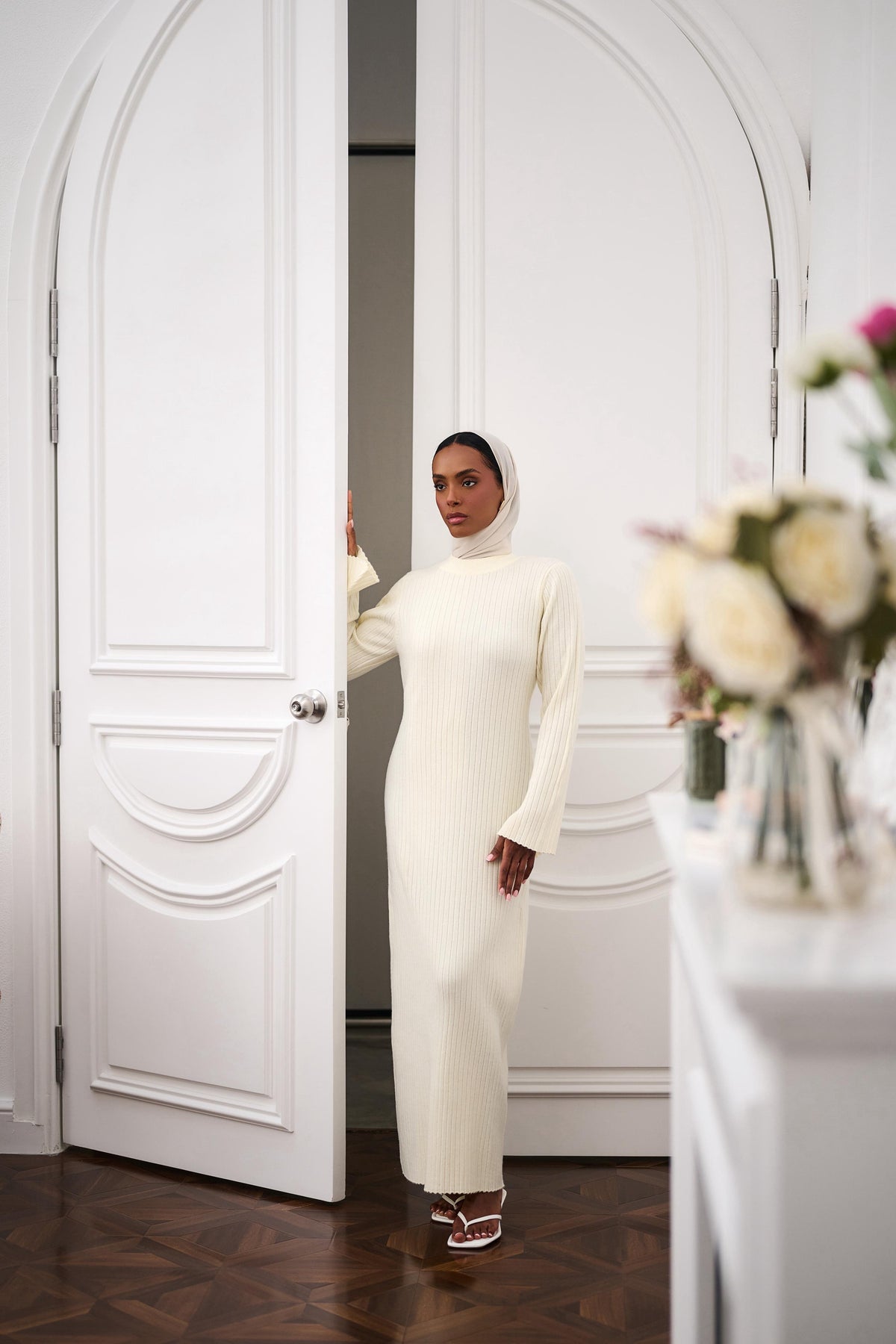 Porcelain Ivory Knit Dress