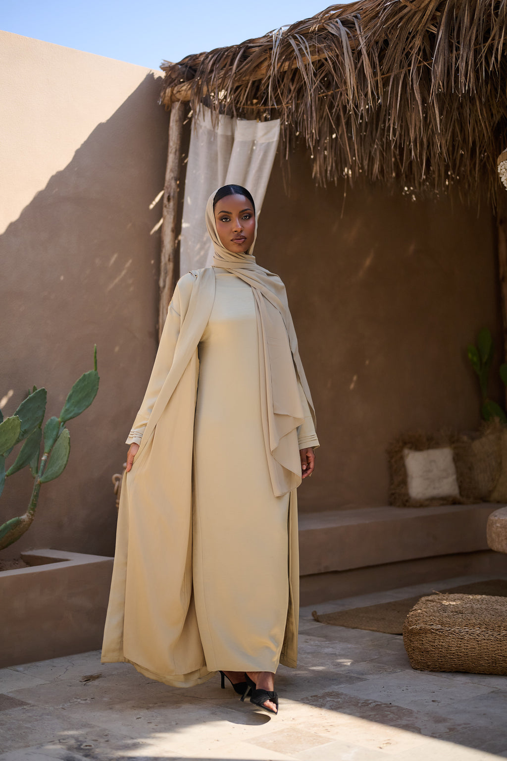 Antique Sand Abaya