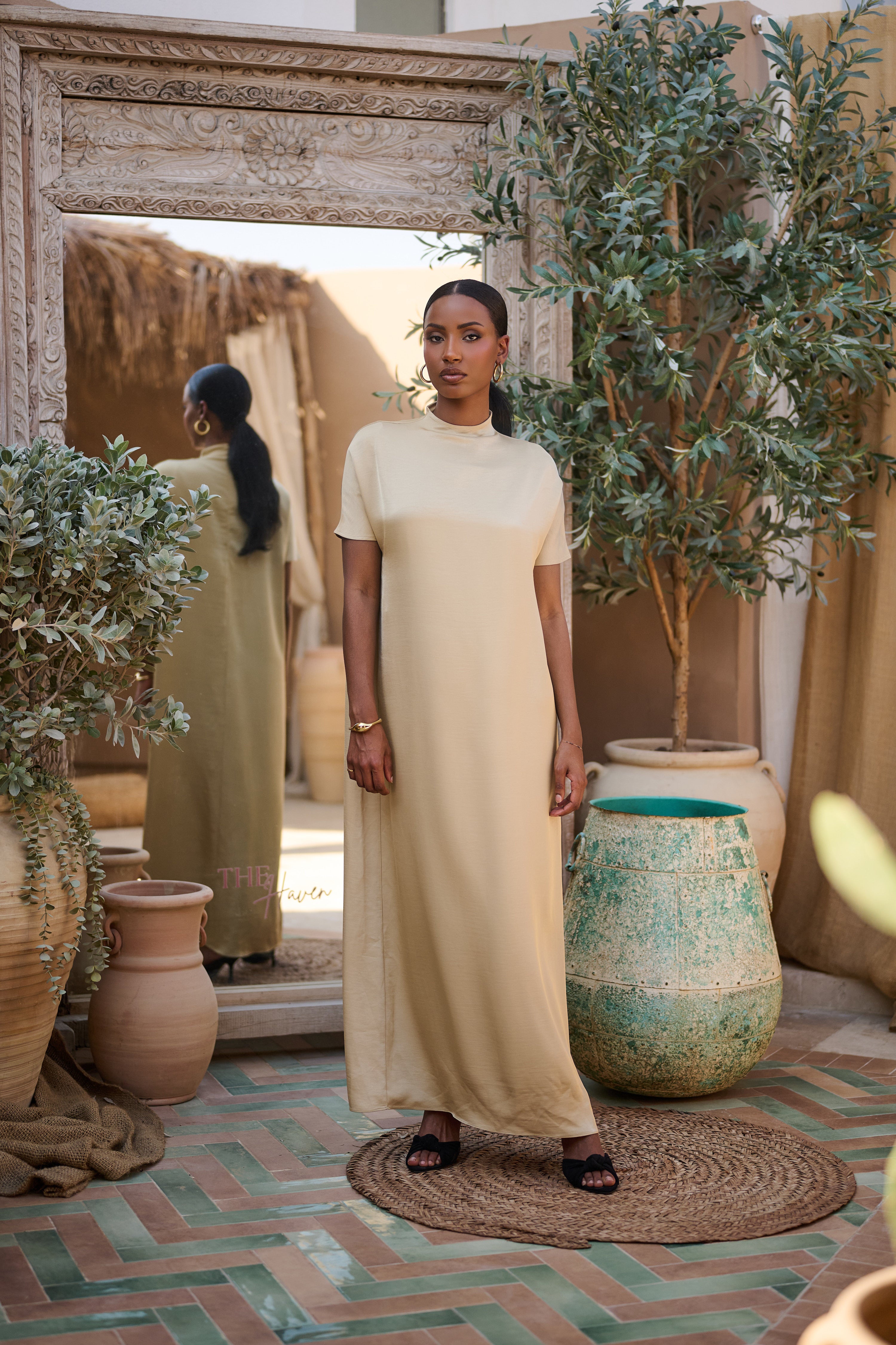 Antique Sand Slip Dress