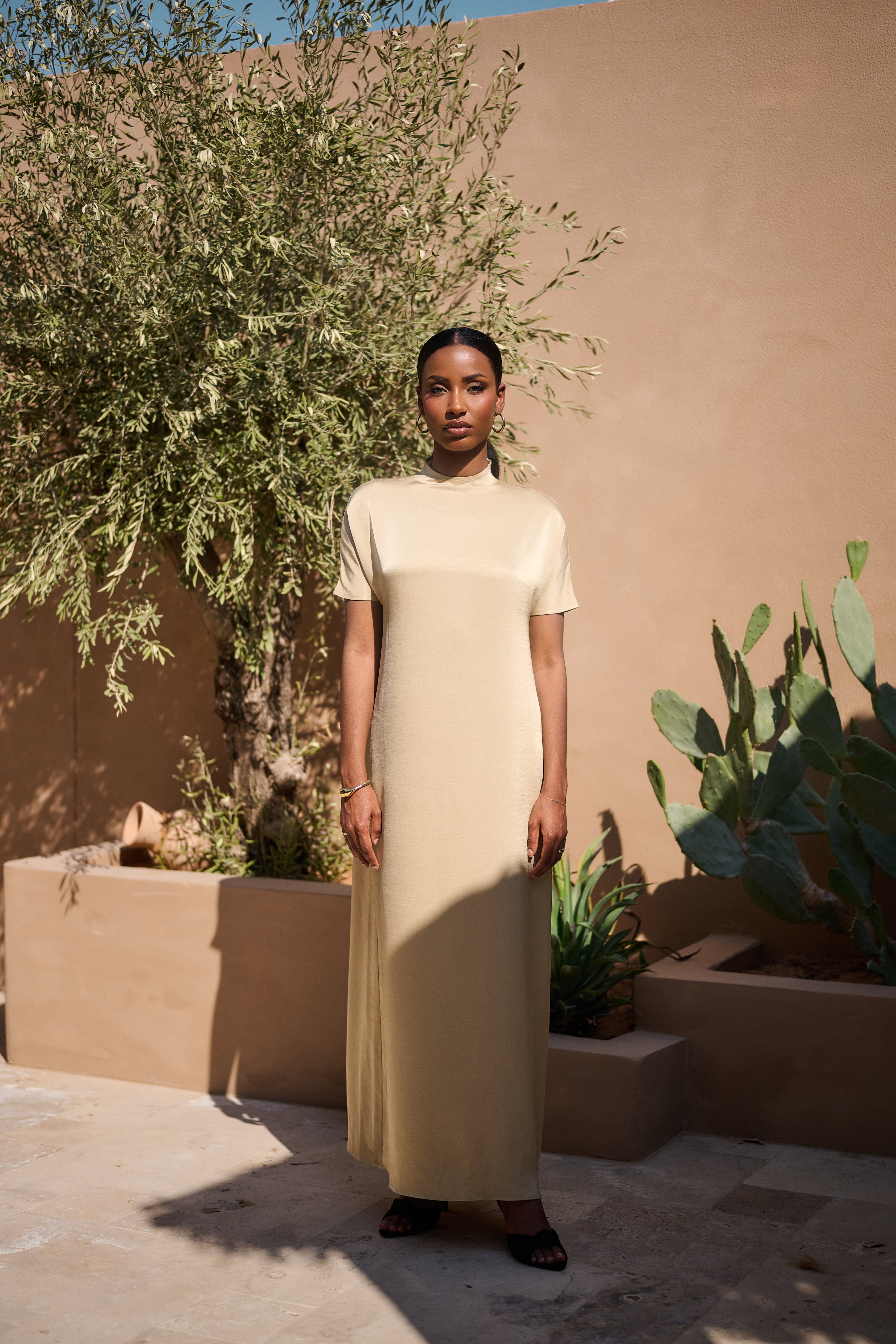 Antique Sand Slip Dress