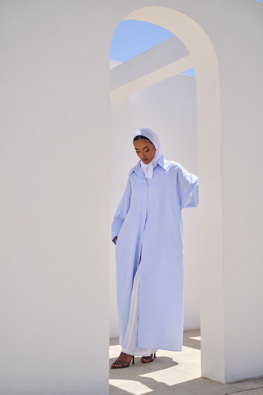 Cloud Blue Shirt Dress