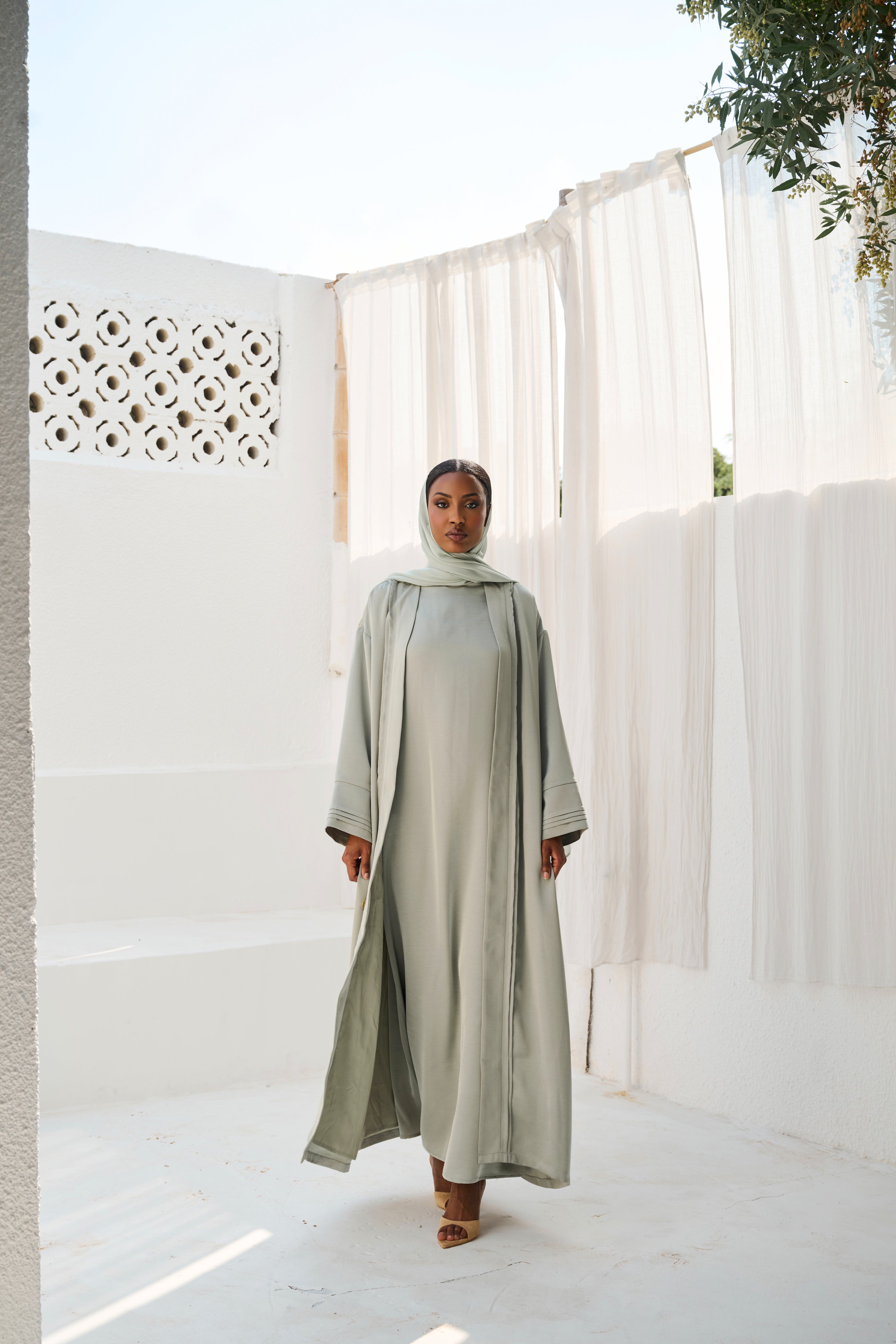 Silver Sage Abaya