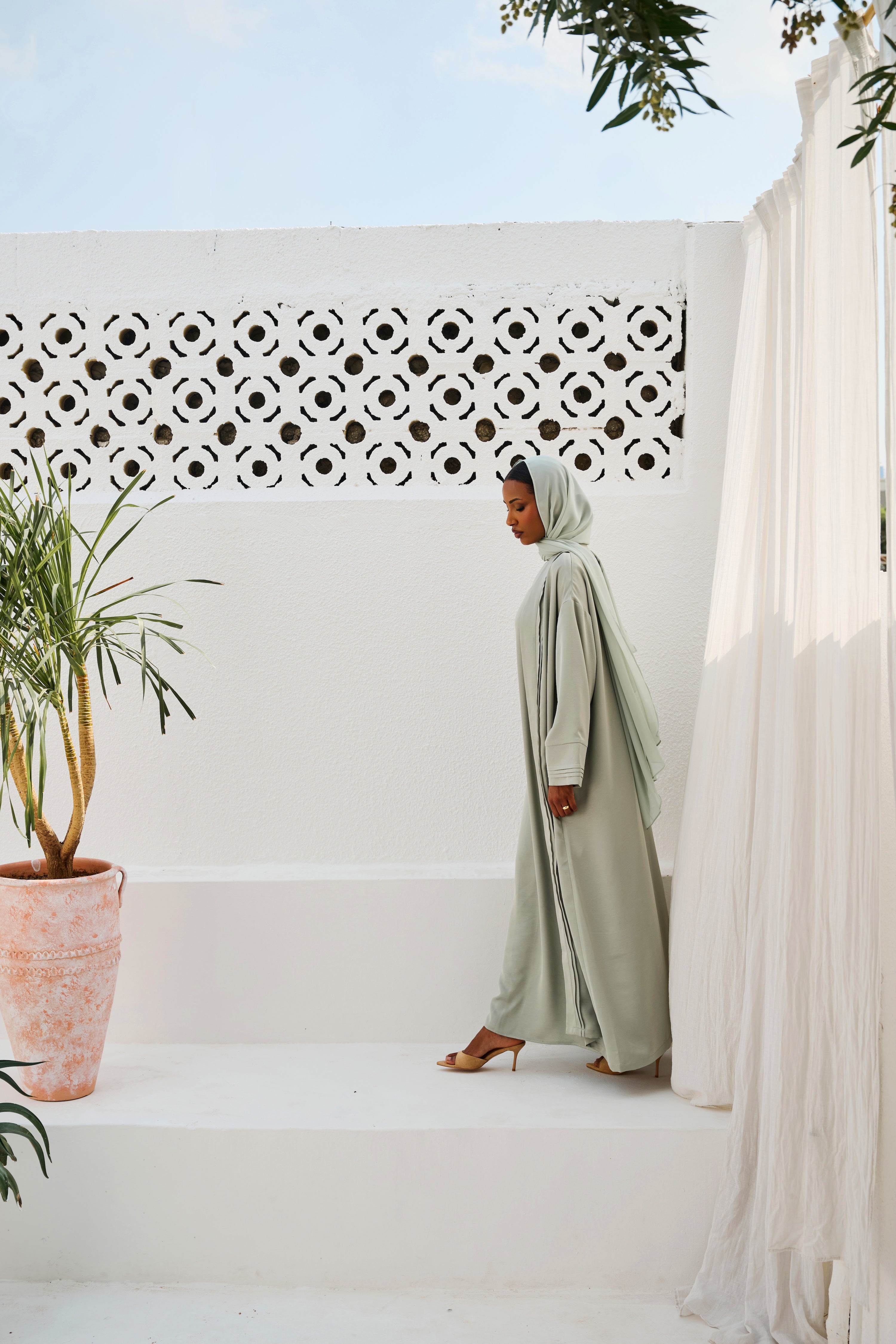 Silver Sage Abaya