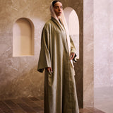 Classic Blends Open Abaya - Peanut Brown