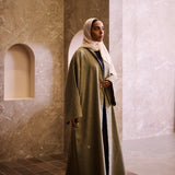 Classic Blends Open Abaya - Peanut Brown