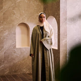 Classic Blends Open Abaya - Peanut Brown