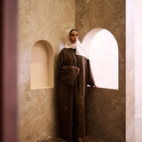 Classic Blends Open Abaya - Walnut Brown
