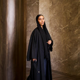 Classic Blends Open Abaya - Opium Black