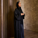 Classic Blends Open Abaya - Opium Black