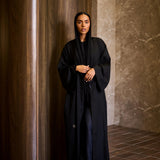Classic Blends Open Abaya - Opium Black