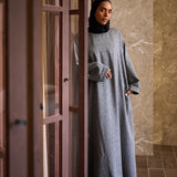 Classic Blends Closed Abaya - Charcoal Grey