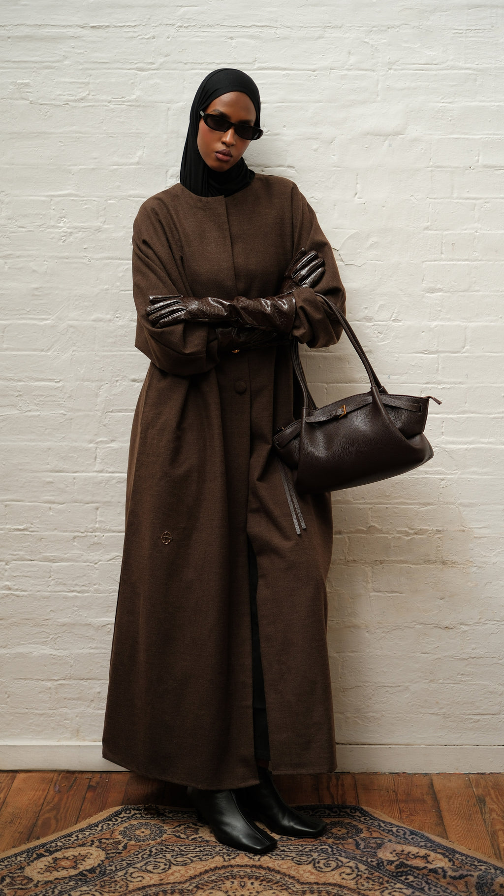 Sepia Brown Abaya Coat