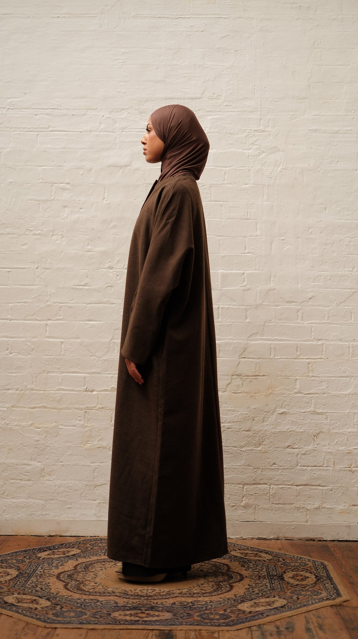 Sepia Brown Abaya Coat