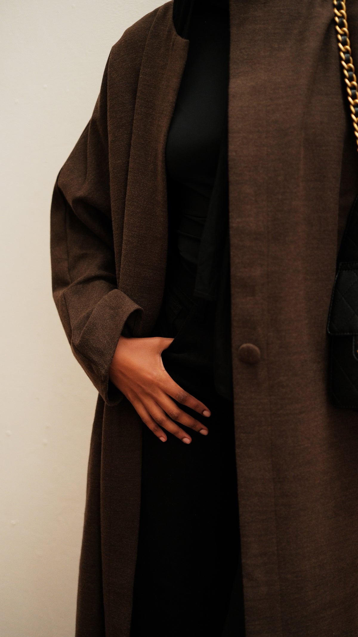 Sepia Brown Abaya Coat