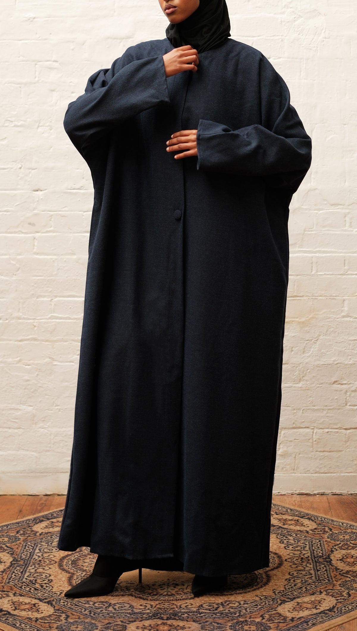 Inkwell Navy Abaya Coat
