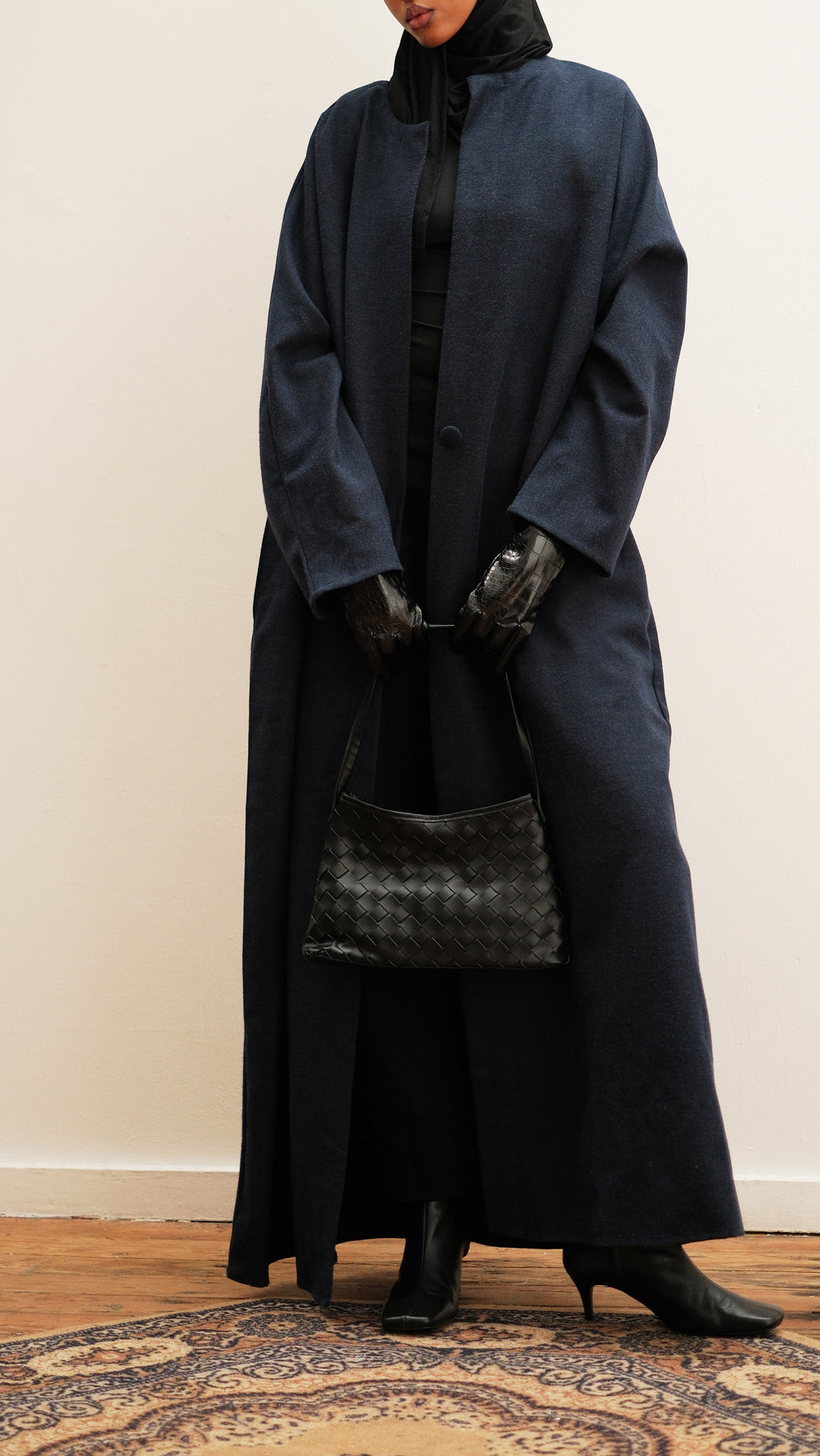 Inkwell Navy Abaya Coat
