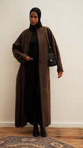 Sepia Brown Abaya Coat