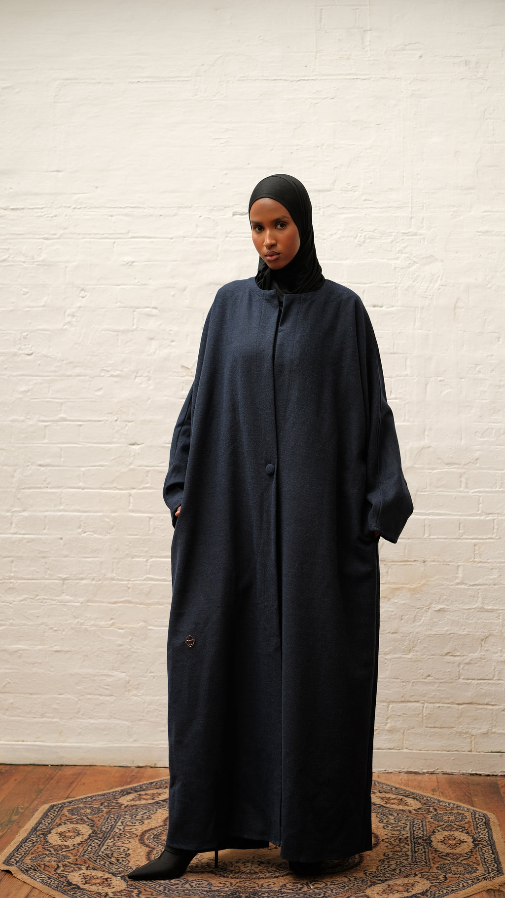 Inkwell Navy Abaya Coat