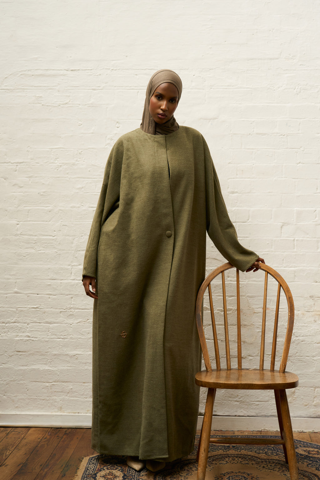 Bracken Olive Abaya Coat