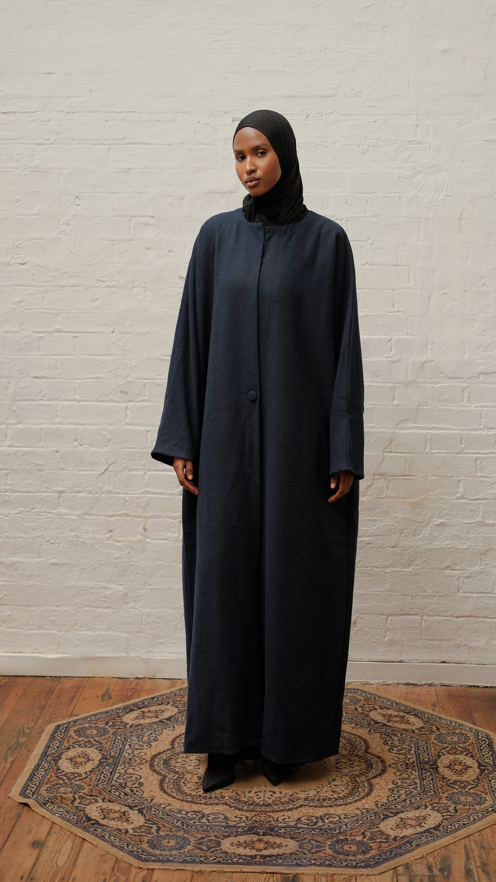 Inkwell Navy Abaya Coat