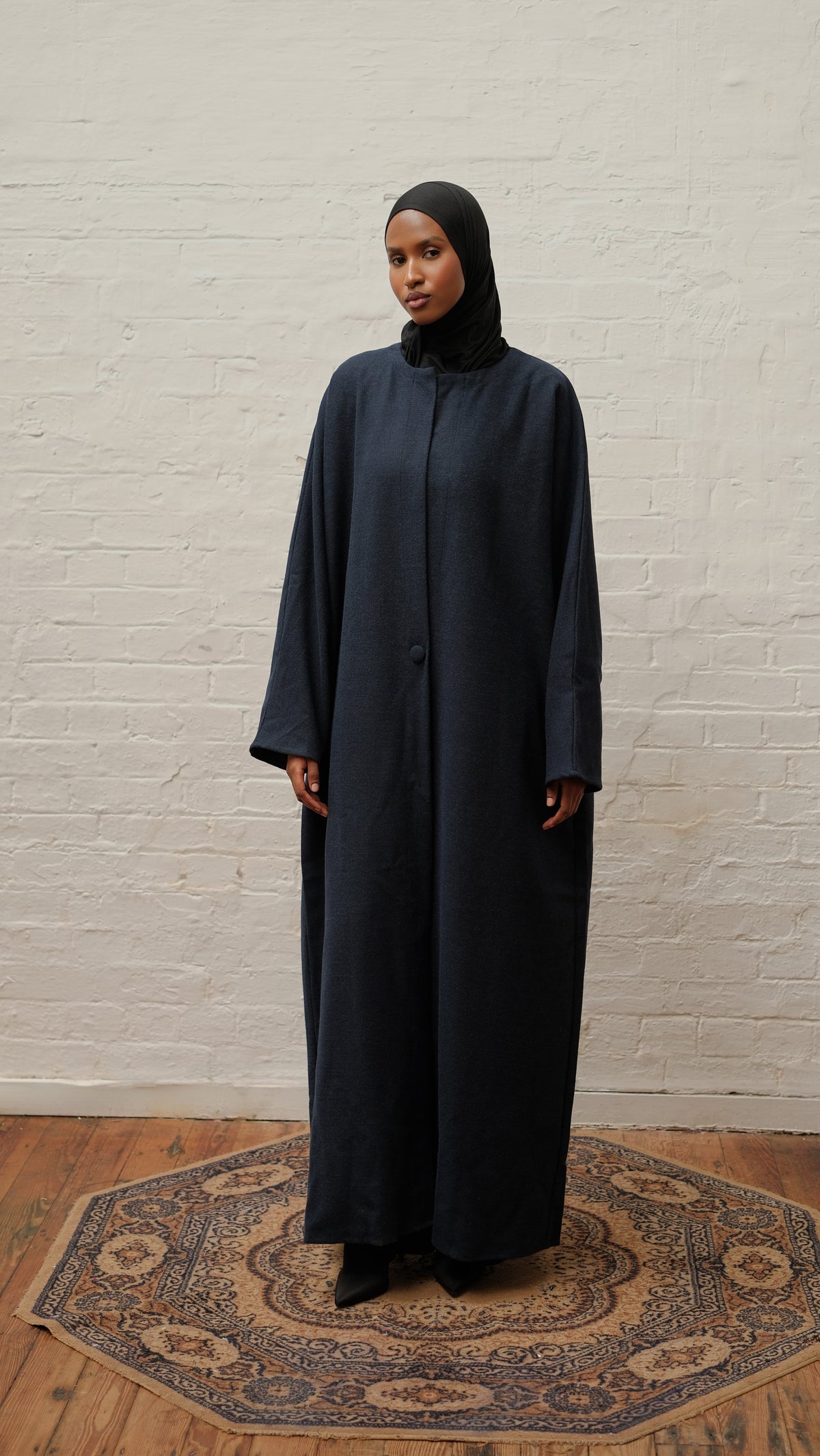 Inkwell Navy Abaya Coat