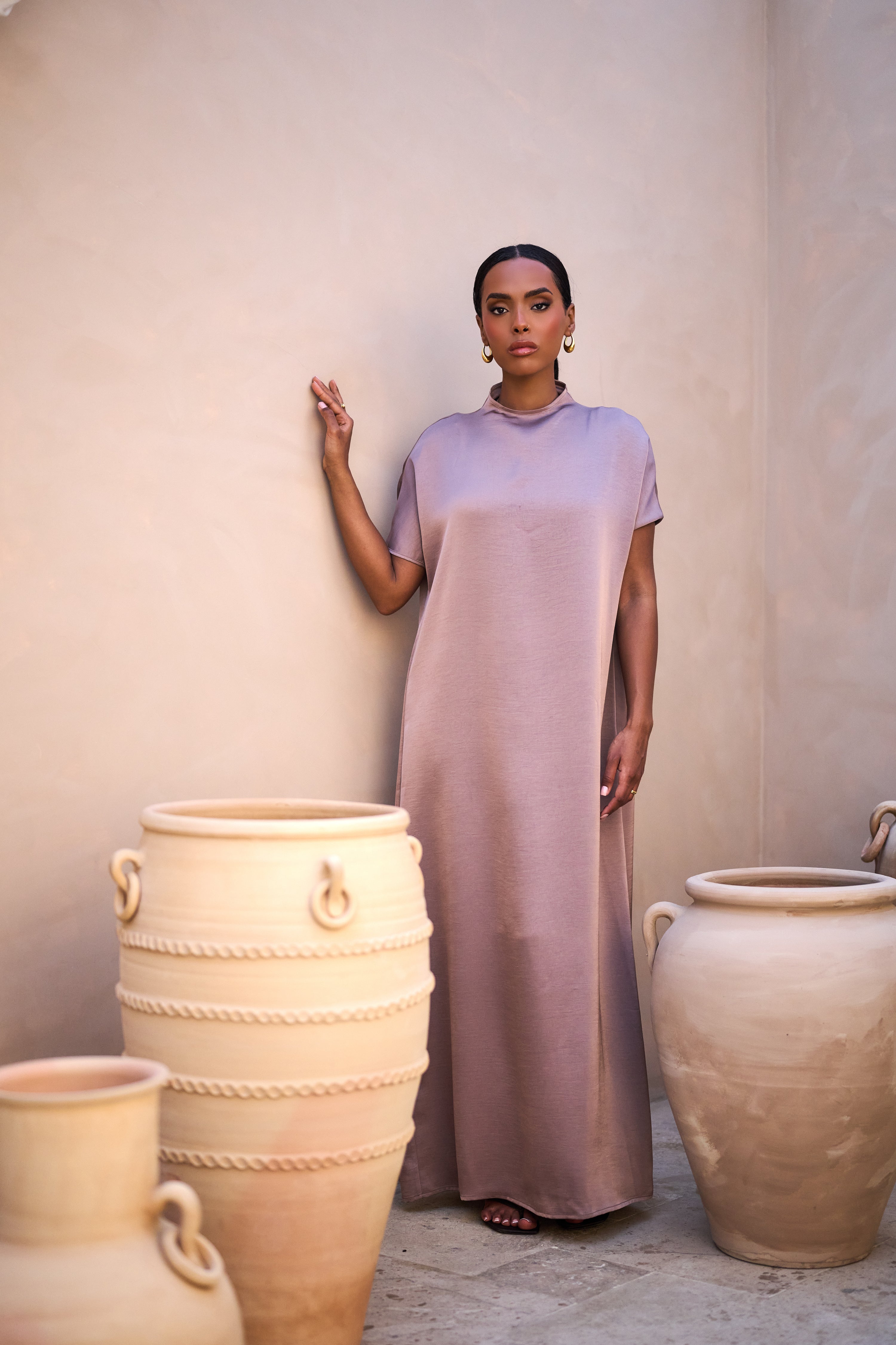 Dusky Muave Slip Dress