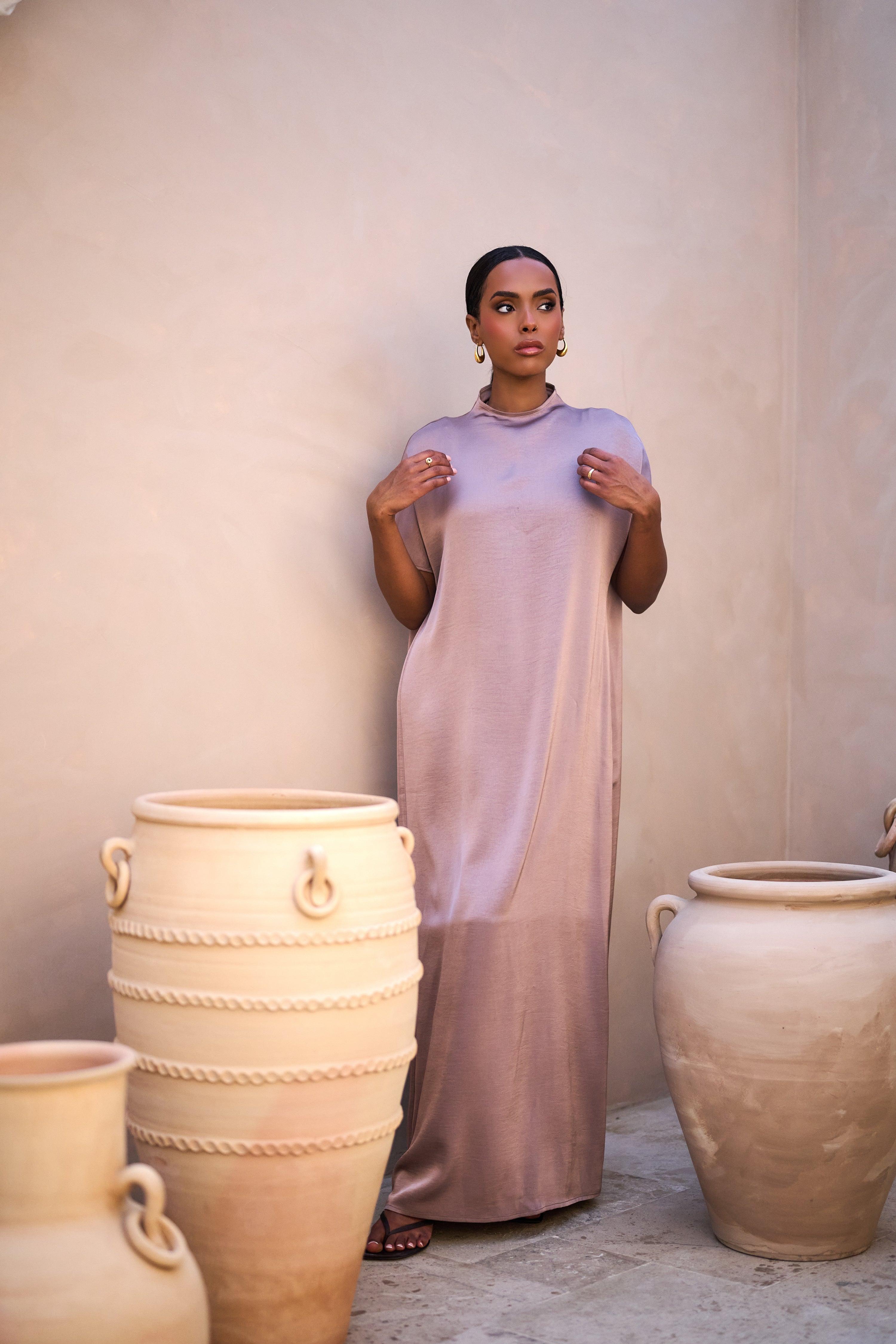 Dusky Muave Slip Dress