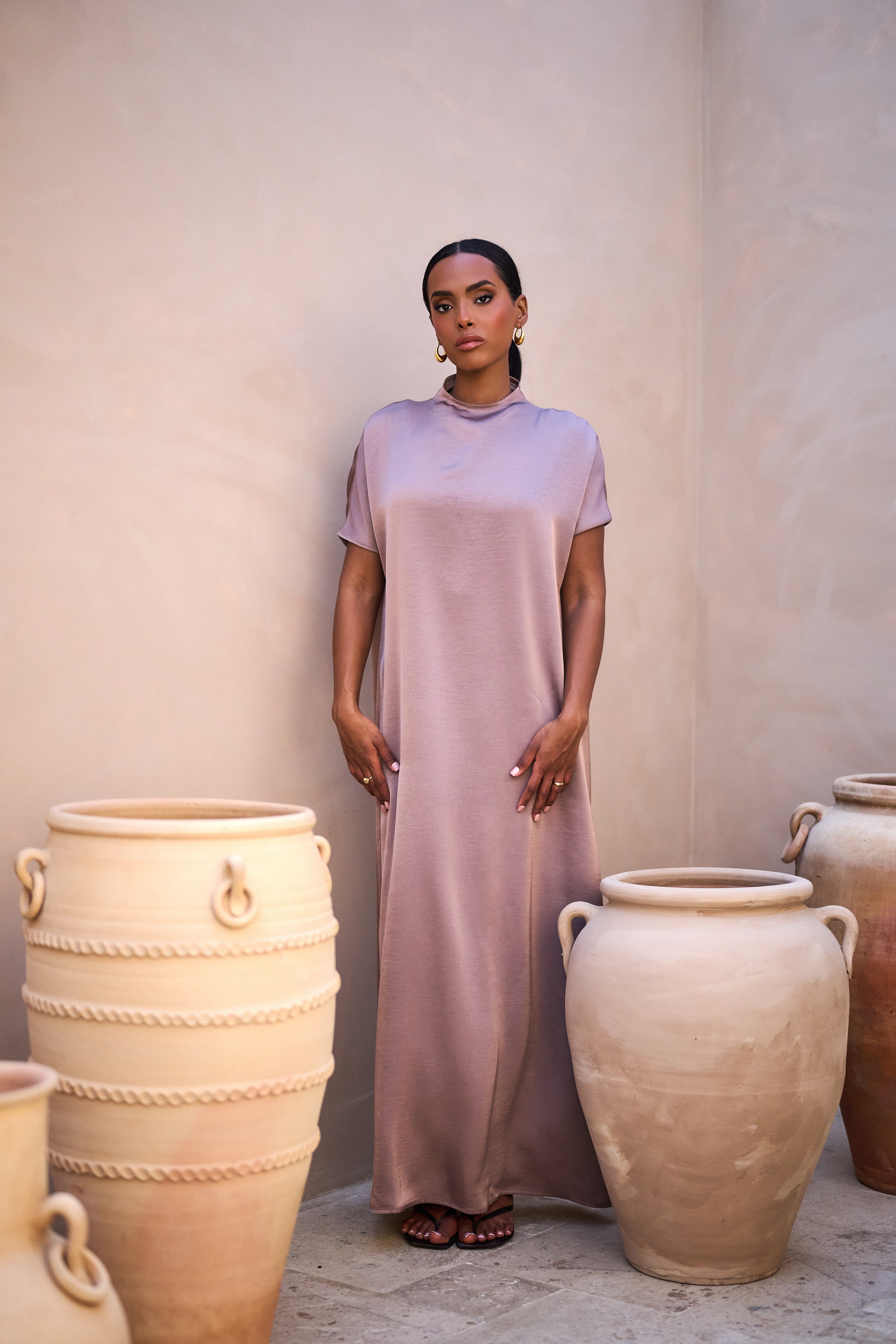 Dusky Muave Slip Dress